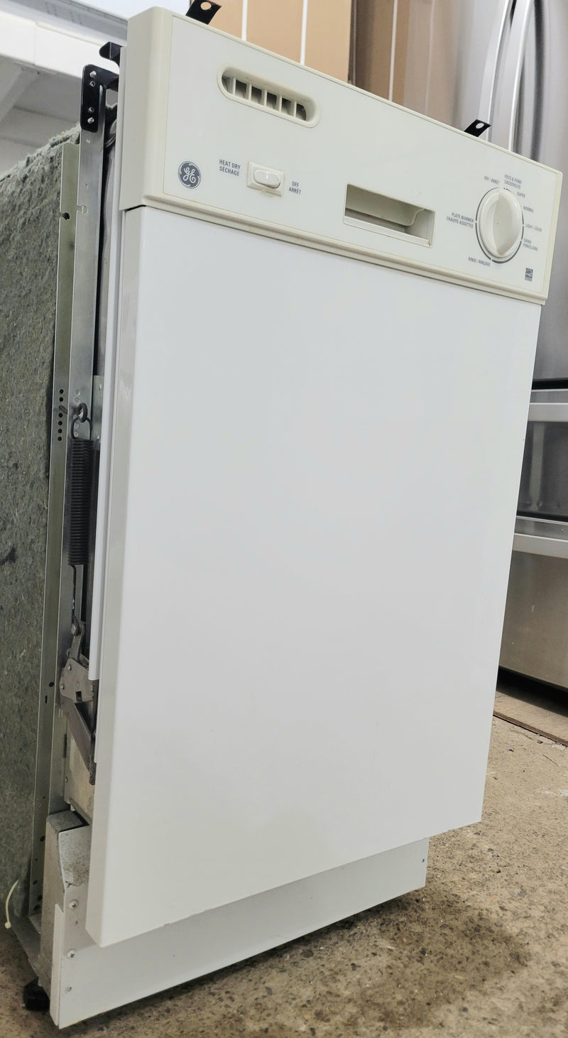 GE 18'' Wide Apartment Size White Dishwasher, Free 60 Day Warranty