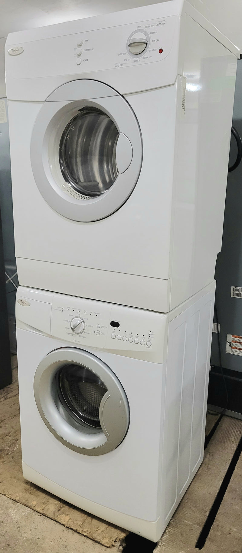 Whirlpool 24" Wide Apartment Size Matching Stackable Washer and Dryer Set, Free 60 Day Warranty