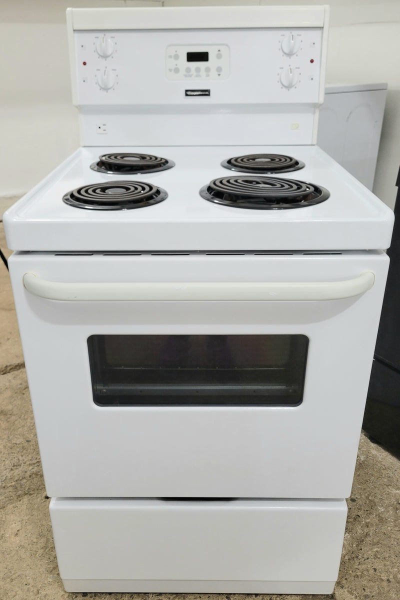 Frigidaire 24" Wide Apartment Size White Coil Top Stove, Free 60 Day Warranty