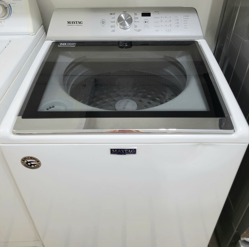 Maytag 27" Wide White Glass Top Washer, Free 60 Day Warranty