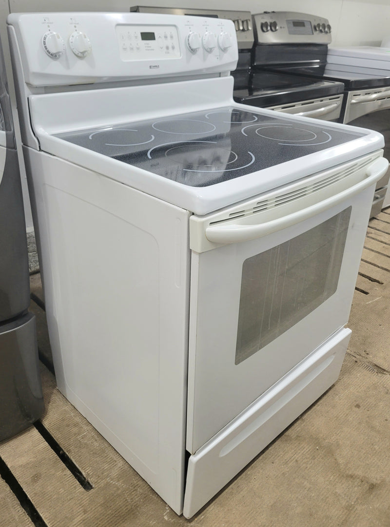 Kenmore 30" Wide White Glass Top Stove, Free 60 Day Warranty