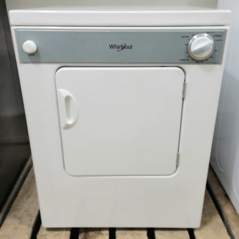 Whirlpool 24 Wide White Apartment Size 110 Volt Dryer, Free 60 Day Wa