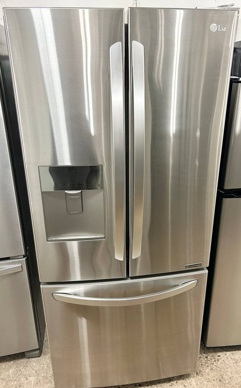 LG 30" Wide Stainless Steel French Door Fridge with Water and Ice Maker, Free 60 Day Warranty