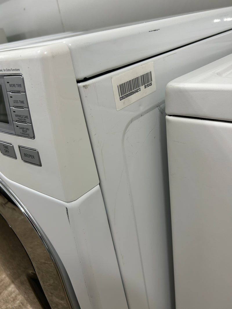 LG 27" Wide White Matching Stackable Front Load Washer and Dryer, Free 60 Day Warranty