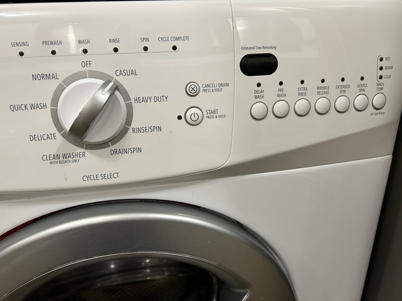 Whirlpool 24" Wide White Apartment Size Front Load Washer and Dryer Set, Free 60 Day Warranty