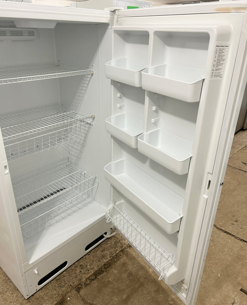 Frigidaire 33" Wide White Upright Freezer, Free 60 Day Warranty