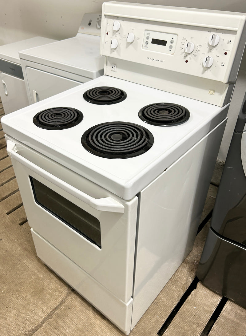 Frigidaire 24" Wide White Apartment Size Coil Top Stove, Free 60 Day Warranty