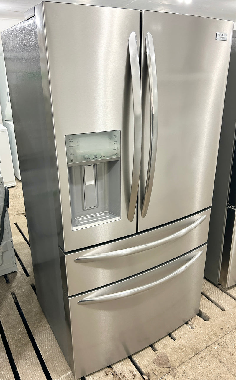 Frigidaire 36" Wide Stainless Steel 4 Door Fridge with Water and Ice Maker, Free 60 Day Warranty
