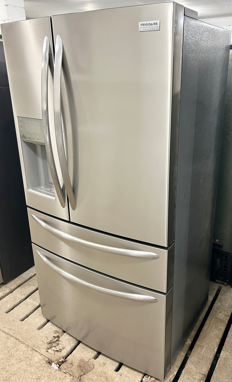 Frigidaire 36" Wide Stainless Steel 4 Door Fridge with Water and Ice Maker, Free 60 Day Warranty