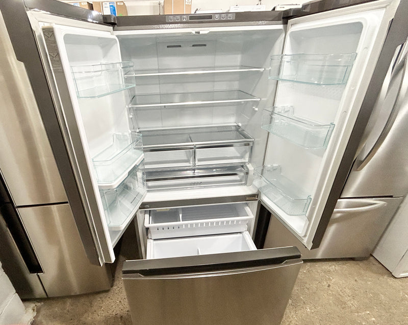 TEGH 36" Wide Stainless Steel Counter Depth French Door Fridge with Water and Ice Maker, Free 60 Day Warranty