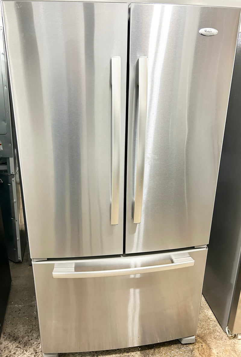 Whirlpool 36" Wide Stainless Steel French Door Fridge with Ice Maker, Free 60 Day Warranty