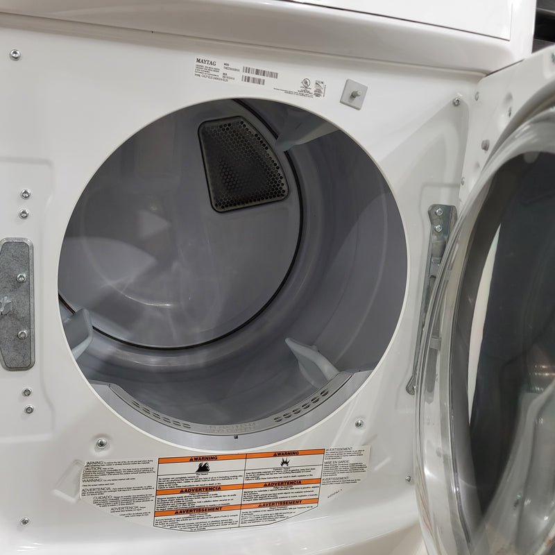 Maytag 27'' Wide Matching White Stackable Washer and Dryer Set, Free 60 Day Warranty