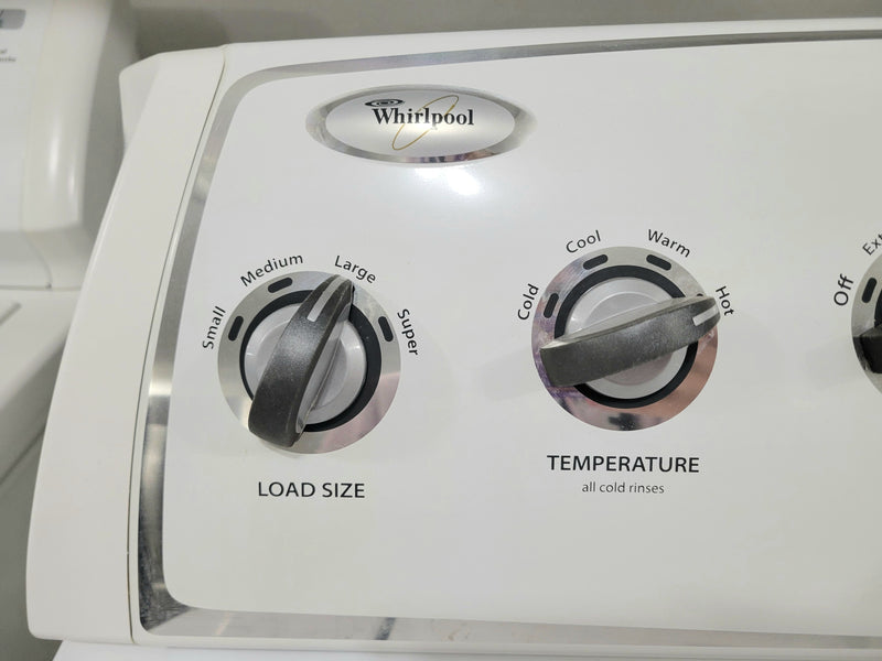 Whirlpool 27'' Wide White Top Load Matching Washer and Dryer Set, Free 60 Day Warranty