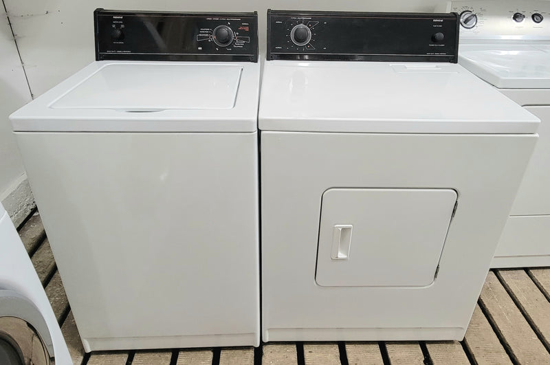 Admiral 24" Wide Apartment Size White Top Load Washer and Dryer Set, Free 60 Day Warranty