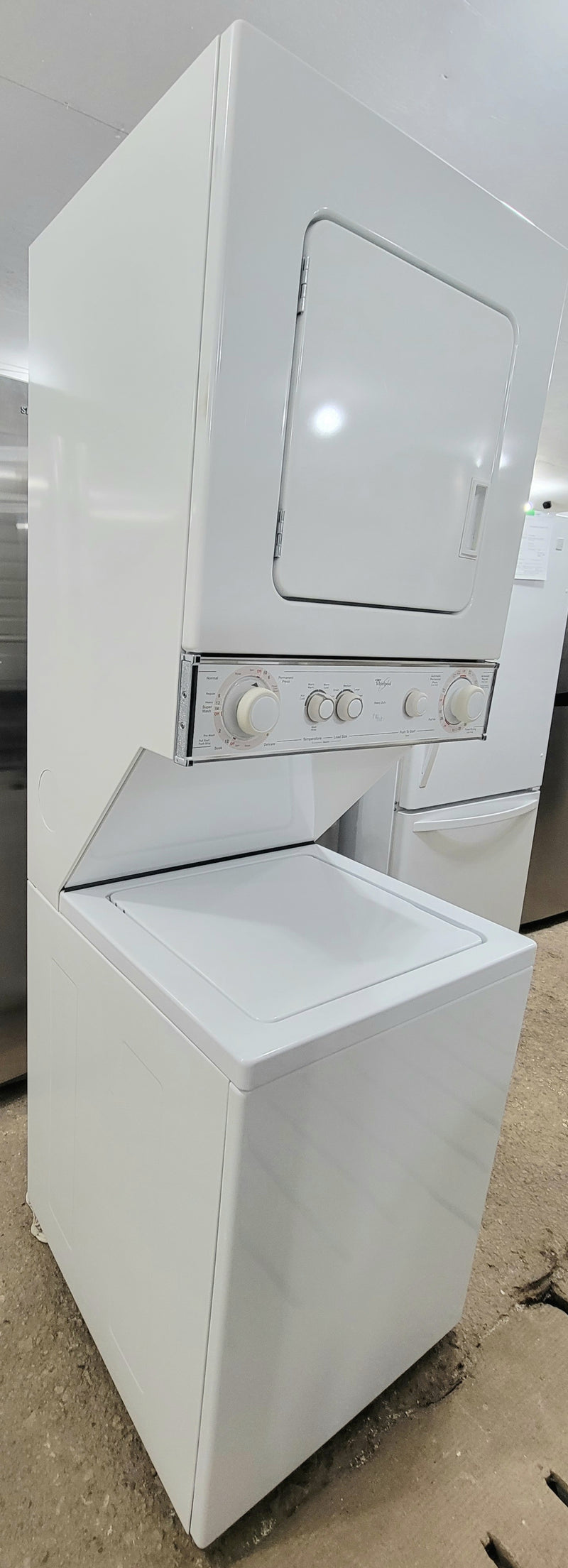 Whirlpool 24" Wide Apartment Size White Stacker Washer and Dryer, Free 60 Day Warranty