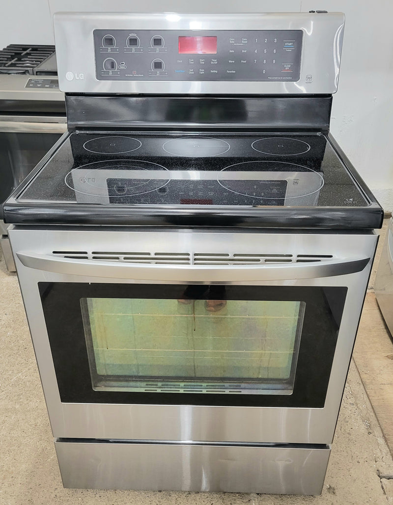 LG 30" Wide Stainless Steel Glass Top Stove, Free 60 Day Warranty