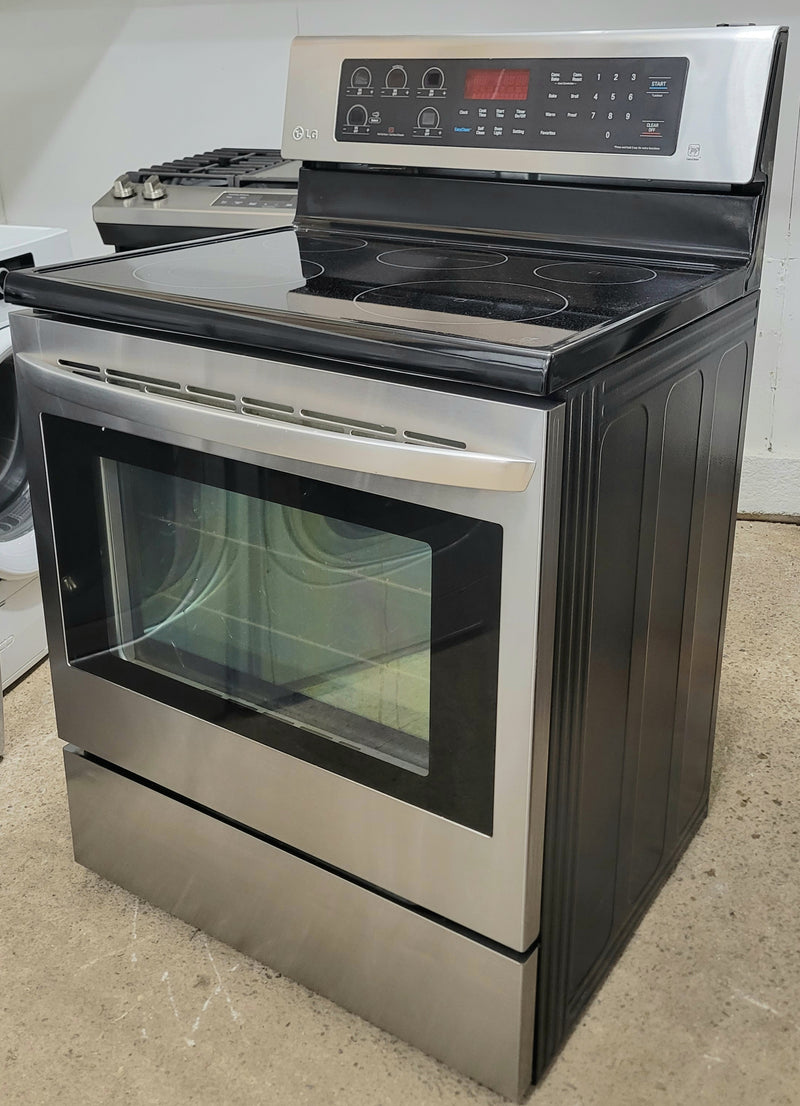 LG 30" Wide Stainless Steel Glass Top Stove, Free 60 Day Warranty