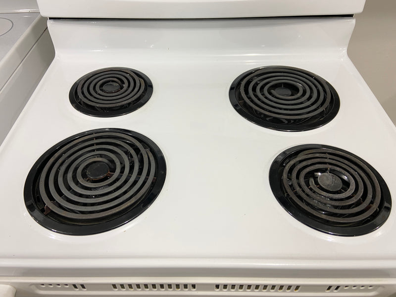 Whirlpool 30" Wide White Coil Top Stove, Free 60 Day Warranty