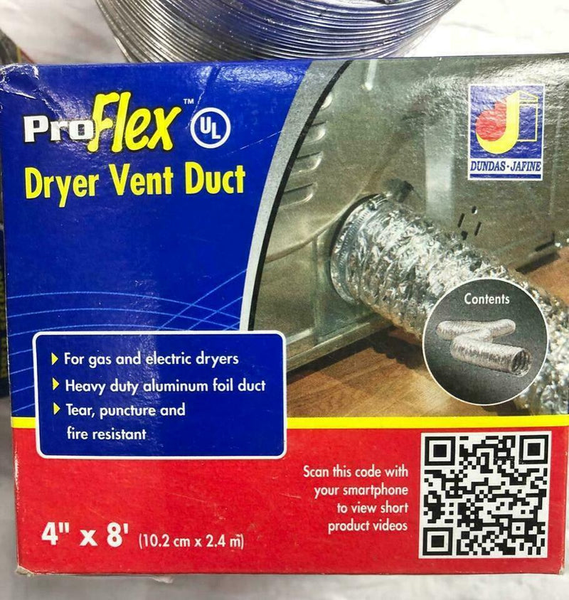 Pro Flex 4'' x 8' Dryer Vent Duct For Gas and Electric Dryers